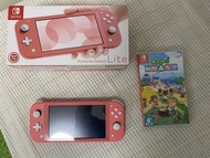 Nintendo Switch Lite 珊瑚色 主機 + 動物森友會