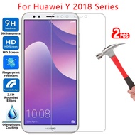 Tempored glass screen protector for huawei y5 lite y6 prime pro y9 2018 case cover on y 5 6 7 9 5y 6y 7y 9y protective case