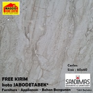 GRANIT LANTAI 60x60 - GRANIT MOTIF MARMER CARLOS - SANDIMAS