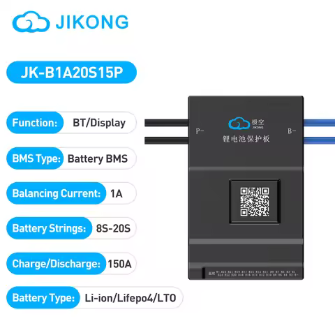 JIKONG BMS JK-B1A20S15P JK-B1A24S15P 150A 8S 10S 16s 48v 24S LiFePo4 Li-Ion LTO Battery b1a20s15p jk