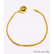 Merdeka 916 Gold Pandora Bracelet / Rantai Tangan Pandora Padu Emas 916 (BLP000003)