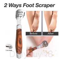 Foot Scraper & File Dead Skin Callus Corn Remover - Blades Solid Wood Handle Tools - Callus Shaver