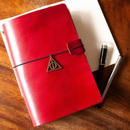 [A5] Sổ Tay Journal Travellers Da Thật - Handmade 100% - Khắc Tên Logo Theo Yêu Cầu
