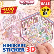 DecoMe MiniScape 3D space storage sticker 3D landscape sticker, home decoration, many diverse large 