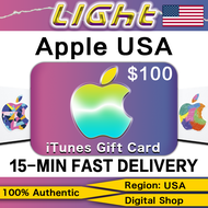 Apple USA 100 USD iTunes Gift Card App Store Card United States⚡ Efficient/Safe/Fast/LIGHTING Game  