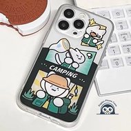 Cute Cartoon Cat Camping Phone Case For Realme GT7 GT7T GT6 GT6T GT5 GT3 240W GT2 GT Neo 7 7X 6 5 SE