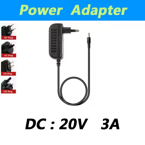 AC100-240V AC to DC 20V 3A Power Adapter Supply Charger Adapter Converter EU Plug US Plug DC4.0*1.7m