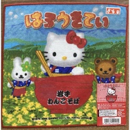 Japan "HELLO KITTY, Small towel 20x20cm" Iwate, Wanko soba ver. souvenir
