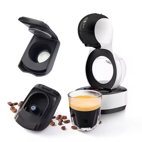 Reusable Refillable Coffee Adapter Powder Dish Cup Compatible with Dolce Gusto Lumio EDG325 Coffee M
