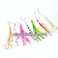 Silicone rubber squid bait assist hook length 7.6 cm