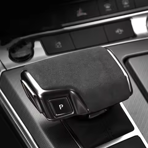 Suede Car Gear Shift Knob Cover Left Hand Driving Interior Trim For Audi A6L A7 Q​8 A​8L Q​7 2021-20