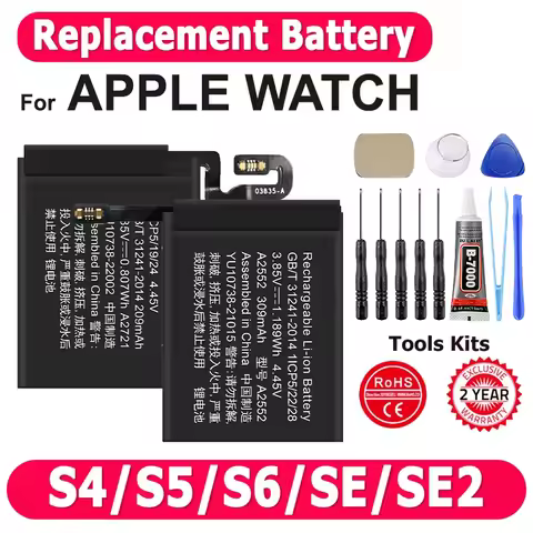 New Genuine Replacement Battery For Apple Watch Series SE 4 5 6 GPS LTE Bateries IWatch S4 S5 S6 40m