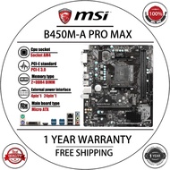 USED MSI AMD B450M-A PRO MAX Motherboard Dual-channel DDR4 Memory M.2 SATAIII USB3.2 Support R9 CPU