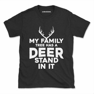 Funny Pattern Tshirts Deer Hunt Family Tree Tshirt Funny Hunting Mens