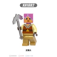 Minecraft Honey Picker Villager Woman Hunter One-Eyed Pirate Knight Blacksmith Assembled Compatible Lego Build