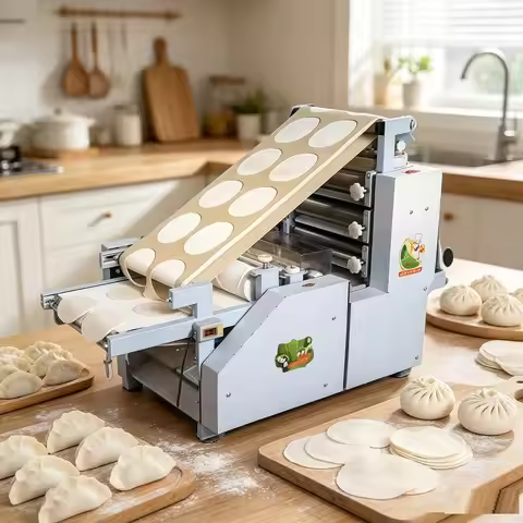 Automatic Tortilla Roti Press Machine Commercial Flat Bread Dough Sheeter For Pizza Base Dumpling Wr