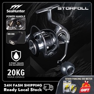 SeaHunter Starfall Power Handle Spinning Fishing Reel 5+1BB 5:2:1/4:9:1 Drag 20KG CNC Aluminum Spool