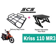 Tapak Monorack Rapido Modenas Kriss 110 MR3 Food Delivery Bag Bracket Base Accessories Motor KRISS E
