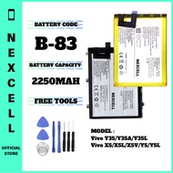 NEXCELL Bateri Serasi untuk Vivo Y35 Y35A Y35L X5 X5L X5V Y5 Y5L Battery B-83 B-92 ( 2250mAh ) with 