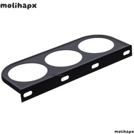 MOLIH 52mm/2in 3-Hole, 7.44 *3*0.66Inch Metal Gauge Mount Holder, Not easy to break 3-Hole Black Tri