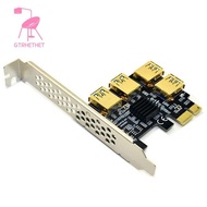 New 4-Port Pcie Riser Adapter Board Pci-E 1X to 4 USB 3.0 Pci-E Rabbet Gpu Riser Extender Ethereum Eth/Monero (2-Pack)