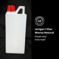 (1 Bal isi 40 pcs) Jerigen tinggi 1 Liter warna natural tutup segel