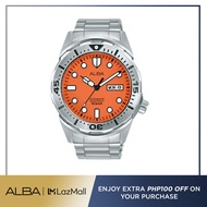 ALBA Philippines Mechanical AL4375X1 Orange Dial Men's Automatic Watch 42.4mm