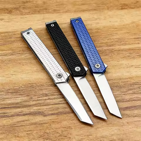 Durable 7083 Outdoor Survival Folding Knife 8Cr13MoV Blade 420 Steel Handle Jungle Exploration Tacti