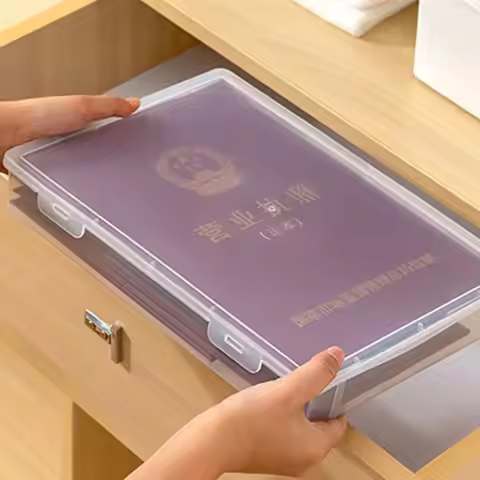 1Pcs School Home Office Supplies Document Storage Container Multifunctional Plastic A4 A5 File Organ