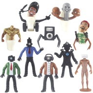 Skibidi Toilet PVC Action Figures Speaker man Monitor Character Models Collectible Dolls Toys Kit