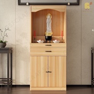 New Chinese Style Altar Solid Wood Cabinet Offering Table Home Use With Door Buddha Table Guan Gong 