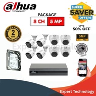 DAHUA CCTV SET8CH 5MP Hardisk  T1A51-U /  B1A51-U / XVR1B08H-I