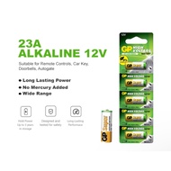 GP Battery Super Alkaline 12V 23A/A23/MN21 Suitable for Remote Controls, Car Key, Doorbells, Autogate (Card of 5)