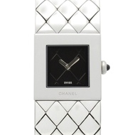 CHANEL Matelasse 手錶，不銹鋼，女士，黑色，H0009