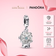 Pandora Moments Silver Charm Winter Snow Globe - Snowflake Snow Globe Dangle Charm