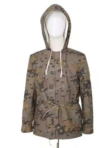 Reproduction Cosplay GERMAN UNIFORM AUTUMN OAK LEAF CAMO camouflage WINTER REVERSIBLE PARKA Work Wea