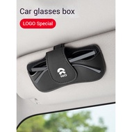 Car PU Leather Sunglasses Box Glasses Clip For NIO ET5 ES6 EC6 ES8 EC7 ET9 ET7 ES7 EVE EP9