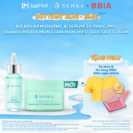BỘ ĐÔI SENKA DƯỠNG DA 3X PHỤC HỒI (KEM DƯỠNG 3X PHỤC HỒI DÀNH CHO DA MỤN 50G & SERUM DƯỠNG DA 3X PHỤ