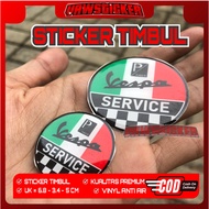 VESPA SERVICE EMBLEM RAISED STICKER RAISED EMBLEM SERVICE STICKER VESPA SERVICE RACING