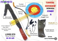 YUSUF Turkish Beginner Archery Set Basic Pemula Dewasa Package Memanah Anak Panah Busur Tradisional 