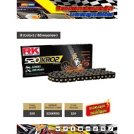 RK 520 O-Ring Chain Black Gold Pin (520KRO2-120) Rivet Joint There Are Real Leaves.