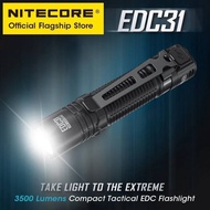 NITECORE EDC31 Compact Tactical Flashlight USB-C Rechargeable EDC Search Torch Light 3500 Lumens, 38