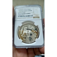 Koin Perak WWF 2000 Rupiah 1974 NGC