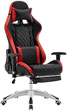 Gaming Chair Racing Style Video Game Chairs with Armrests,Ergonomic Reclining Computer Chairs with Footrest,Adjustable Swivel Office Chair (Color : Black) (Black) hopeful