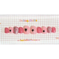 Pink False Nails Y2k Style