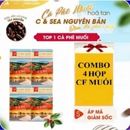 Combo 4 hộp(40 gói) Cafe Muối Hòa Tan Cà Phê Muối Chuẩn Vị Huế C&Sea Tiện Lợi Thơm Ngon Giá Rẻ