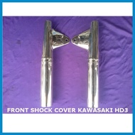◝ ✯ ✗ Kawasaki HD3 Front Shock Cover Set Stainless, Manipis