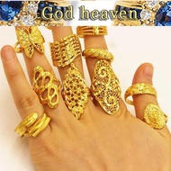 916 gold ring female wild ring temperament gold peacock ring opening adjustable jewelry jewelry salehot
