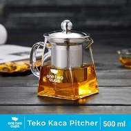 Teko kaca tahan panas  pitcher teko  saringan teh stainles teko infuser