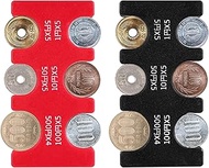 2 PCS Yen Coin Organizer Japanese Coin Holder with 6 Slots Pocket Hard Case Yen Coins Organizer Stor